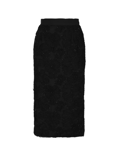 Gonna longuette con ricamo perline GIANNI MOLARO | G2514 26NERO